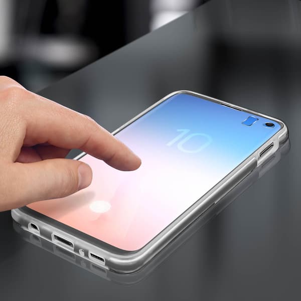 360 Cover til Galaxy S10e Fleksibel Front & Stiv Bagside - Transparent