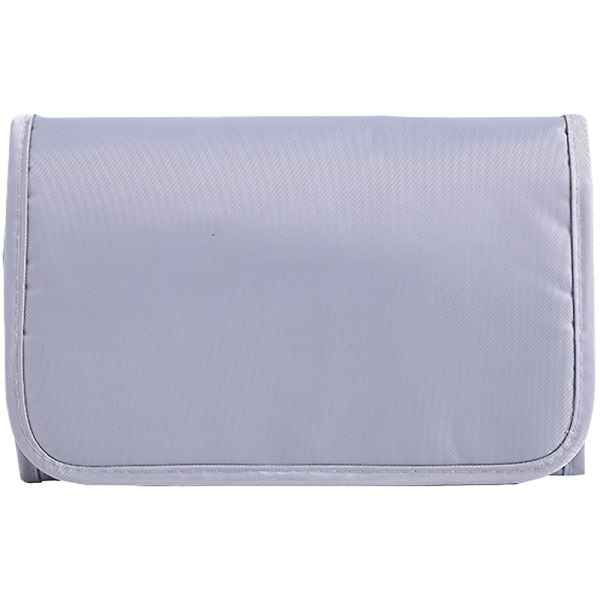 Ny Polyester Vasketaske Lazy Bærbar Kosmetiktaske Hjem Toiletartikler Opbevaringstaske grey