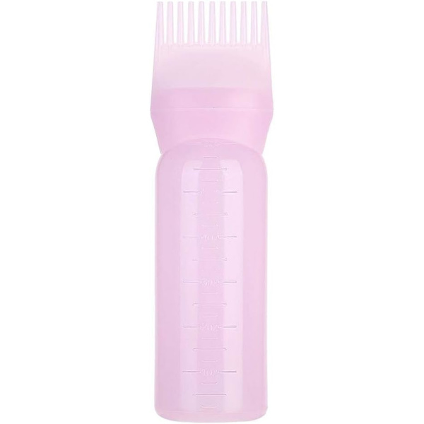 3 väriä Hiusvärin levityspullo Shampoopullo Öljyvärin annostelija Applikatoriharjan kärjellä varustettu työkalu 120 ml:n kapasiteetilla hiusten värjäykseen (vaaleanpunainen)