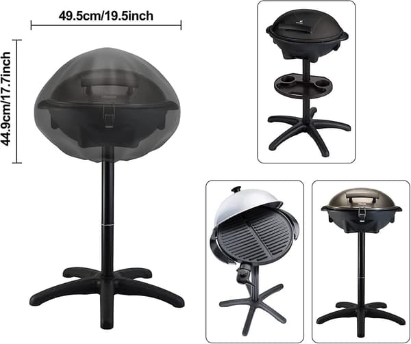 Grillskydd, vattentät grillskyddsplane med rem, 50 cm