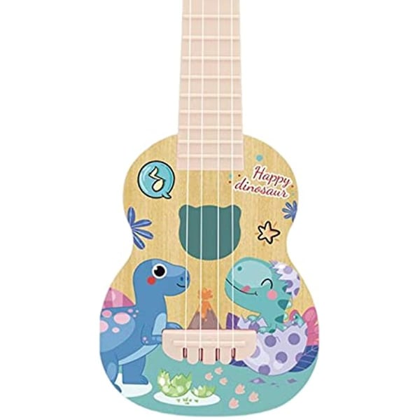 Mini Ukulele Gitarr Leksak Färdighet Förbättring 4 Strängar Tidig Utveckling Liten Gitarr Dinosaurie Dinosaur