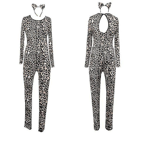 Vild Tigress Catsuit Kostume til Kvinder til Halloween L