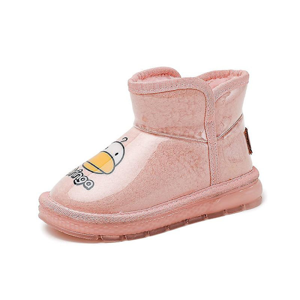 Flickor Snö Boots Vinter Varma Skor Vattentät Övre Fr2655 Pink EU 34