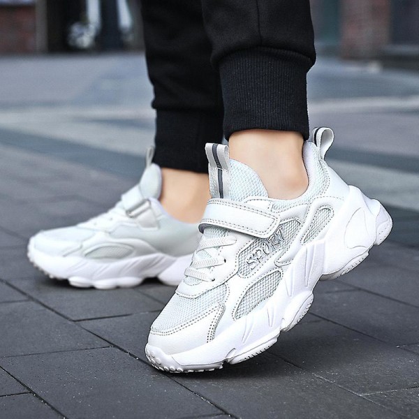 Børnesko Skridsikre Åndbare Casual Sportssko F2031 White EU 34