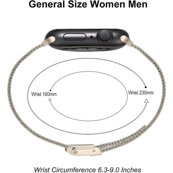Rem kompatibel med Apple Watch Rem 38mm 40mm 41mm 42mm 44mm 45mm, metallrem kompatibel med Iwatch Strap Series 8 7 6 5 4 3 2 1 Se, 38mm/40mm/4