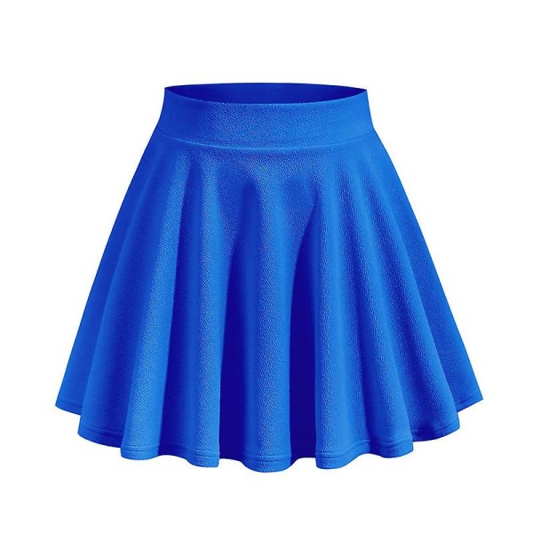 Stretchig utsvängd Casual Mini Skater kjol för kvinnor Dark Blue L
