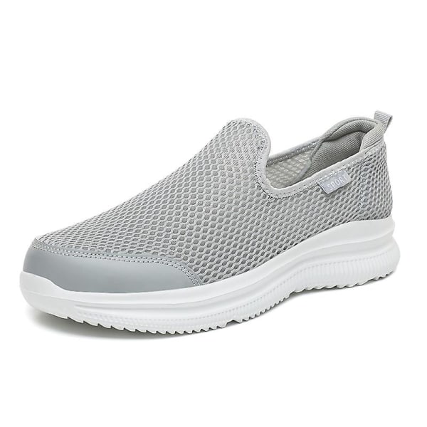 Herr Sneakers Lätta Promenader Andas Sommar Bekväma Casual Skor 209 LightGray EU 40