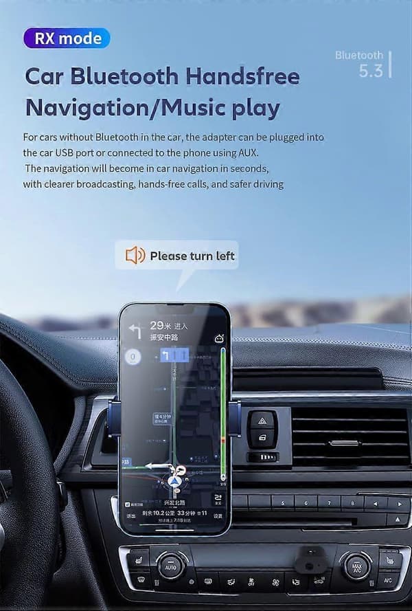 2025 Uusin Bluetooth 5.3 lähetin-vastaanotin, 3,5 mm Aux langaton USB-sovitin