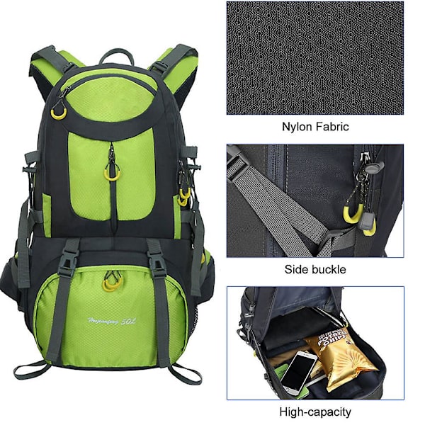Bergsklättringsväska Vandringsväska Stor Utomhus Sport Ryggsäck green style2