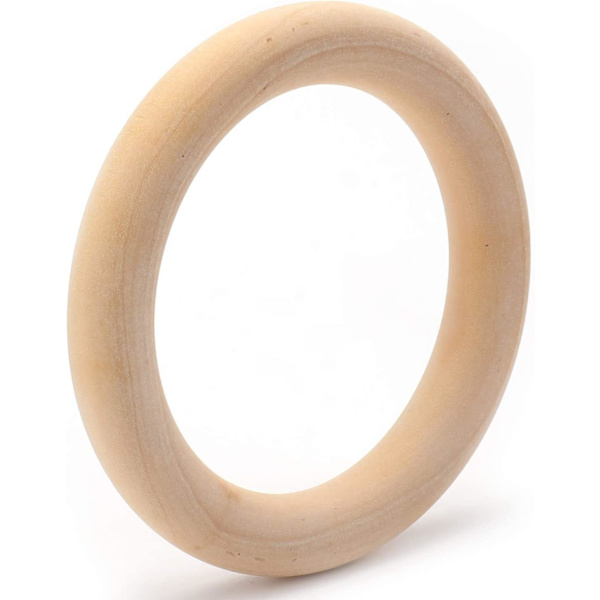 40 st träringar - 70 mm naturliga massiva träringar släta oavslutade träcirklar - perfekta för gör-det-själv-hantverk, ringhänge, kontakter smyckestillverkning