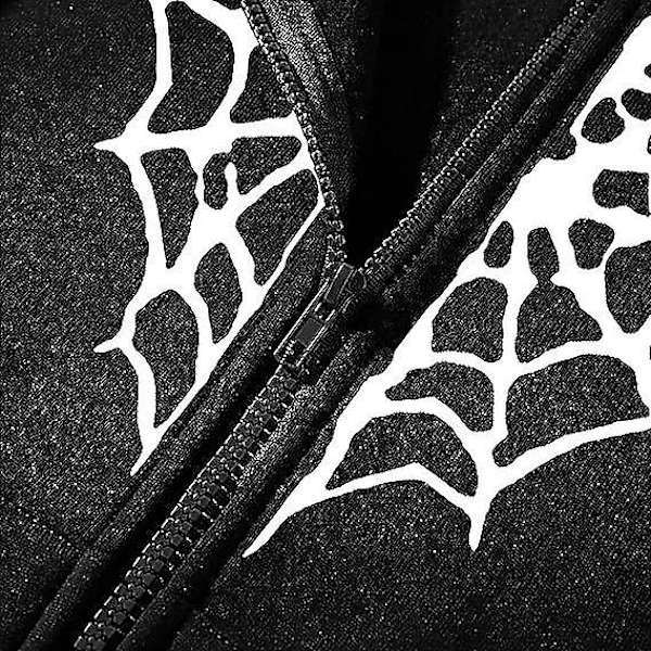 Dame Spider Web Hettegensere, Hettegenser med Glidelås White XL