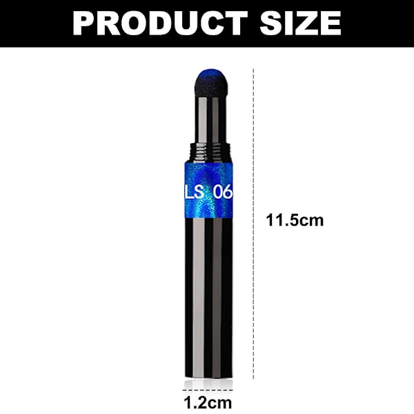Nagelpulver, lämplig för naglar, metallkromgaspenna holografiskt pulver med spegeleffekt i 6 färger style4