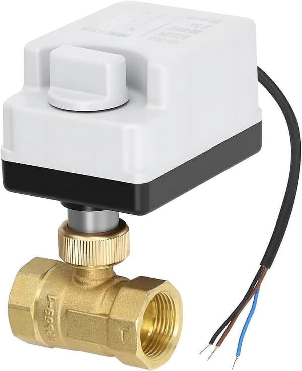 DN20 2-veis motorisert kuleventil, AC220V - Elektrisk kuleventil med manuell funksjon - 3/4\" motorisert ventil - Elektrisk kuleventil - Toveisventil