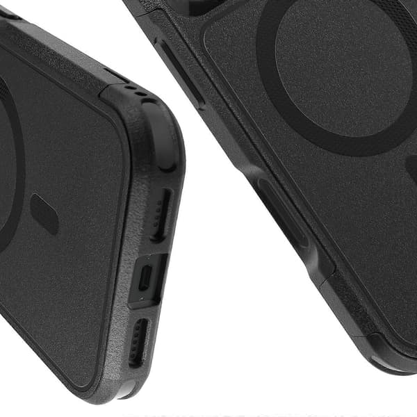 MagSafe Cover til iPhone 16 Pro Antichok med Hævede Kanter, Sort