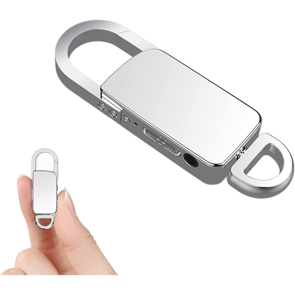 Miniääninauhuri 8gb Avaimenperä Pieni Mp3 Digitaalinen Nauhuri, Hopea
