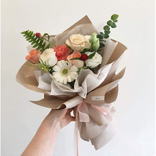 Vandtæt Enkeltfarvet Blomsterindpakningspapir Rulle, 50 cm 15 meter, 1 Rulle (e)