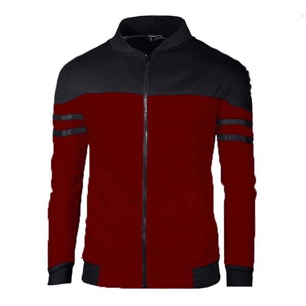 Menn Høst Vinter Menn Casual Jakker Striper Design Mote Plysj Sportsklær M F
