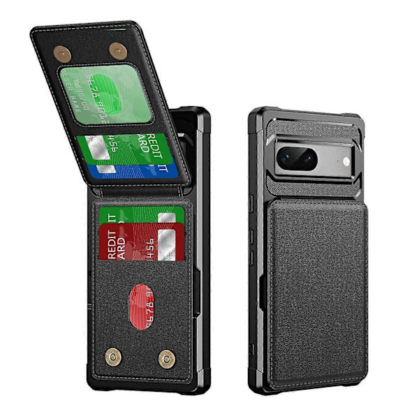 Vertikalt Flip Kortfack Läder Telefonfodral For Google Pixel 7