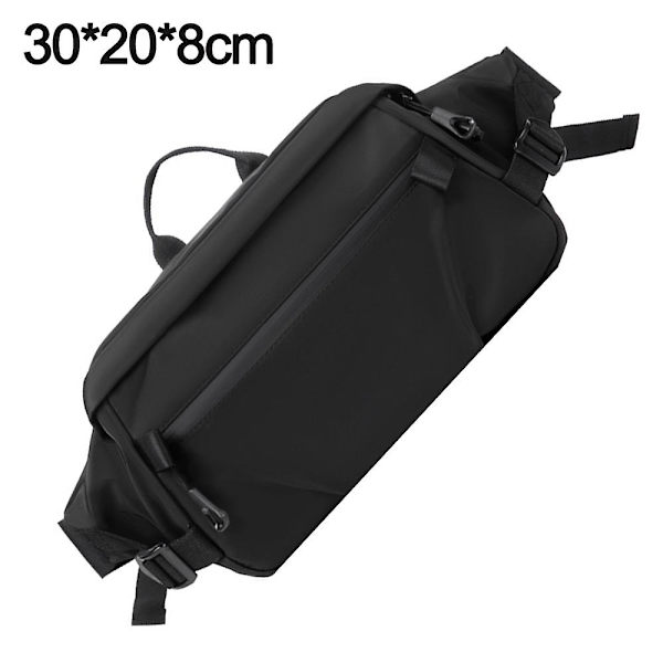 Fanny Pack för män och kvinnor, plus size midje, gym, utomhus, modebälte, midjeväska, packpåse black