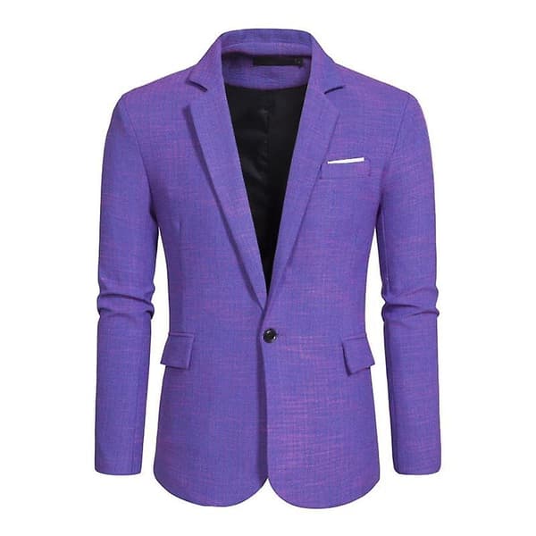 Miesten vapaa-ajan bleiseritakit, Slim Fit yhden napin puvuntakit L