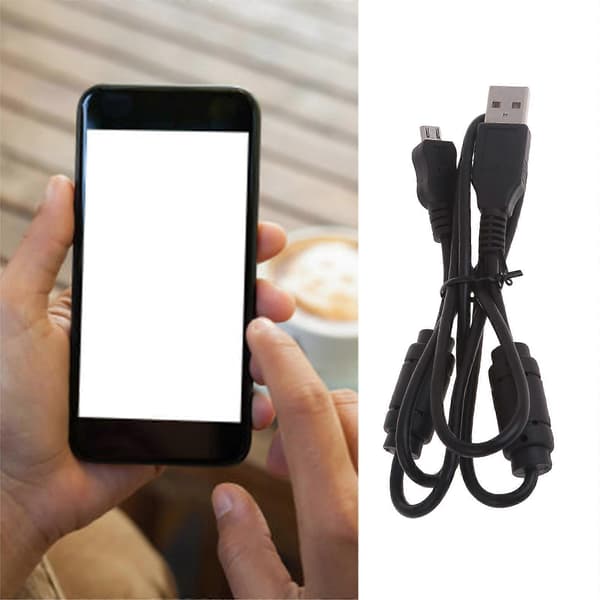 Magnetisk interferensresistent USB til Micro USB datakabel, skjermet datakabel, slitesterk ledning for telefoner, nettbrett og mer