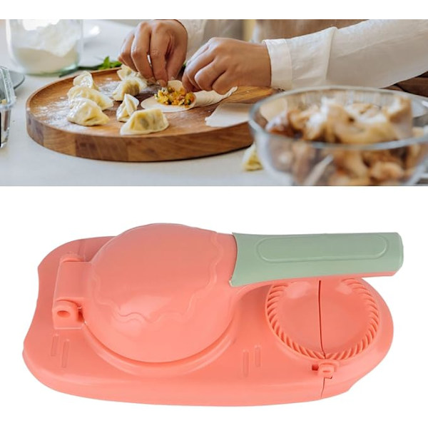 2 I 1 Dumpling Maker Dumpling Press, Plastsikker Dumpling Making Tool Effektiv Manuel Dumpling Maker Form Skin Pink Til Køkken
