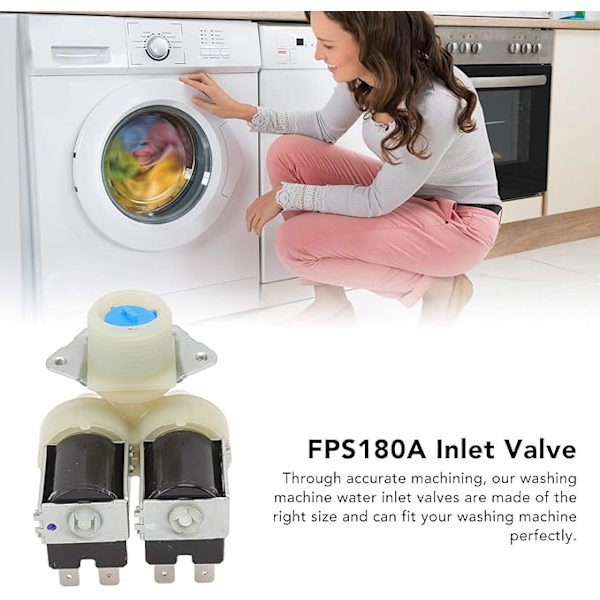 Vaskemaskin Vannventil Trommel Vanninntak Dobbelthode for Samsung Fps180A Sylinder for Magnetventil Vanninntaksventil Grytebrikker