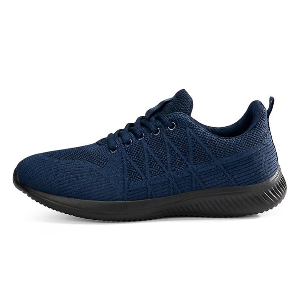 Mäns löparskor lätta andningsbara promenadskor atletiska mode sneakers 3Dsf022 Blue EU 35