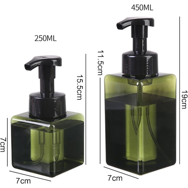 Skummande tvåldispenser, skummande handtvåldispenser, 250 ml tvåldispenser i plast