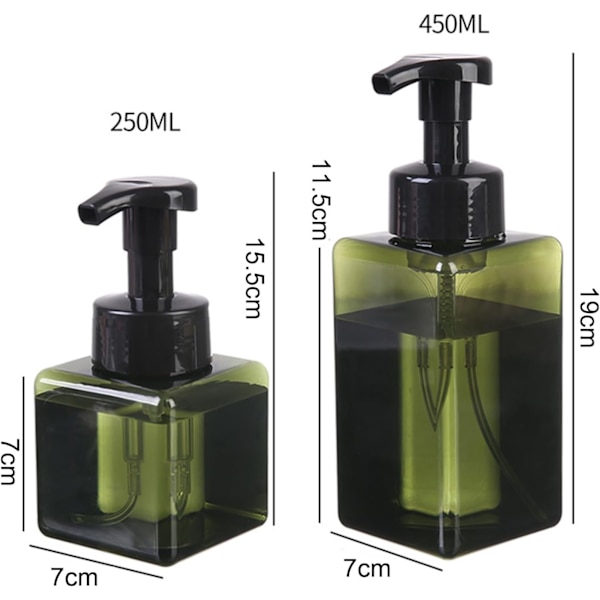 Skummende sæbedispenser, skummende håndsæbedispenser, 250 ml sæbedispenser i plast