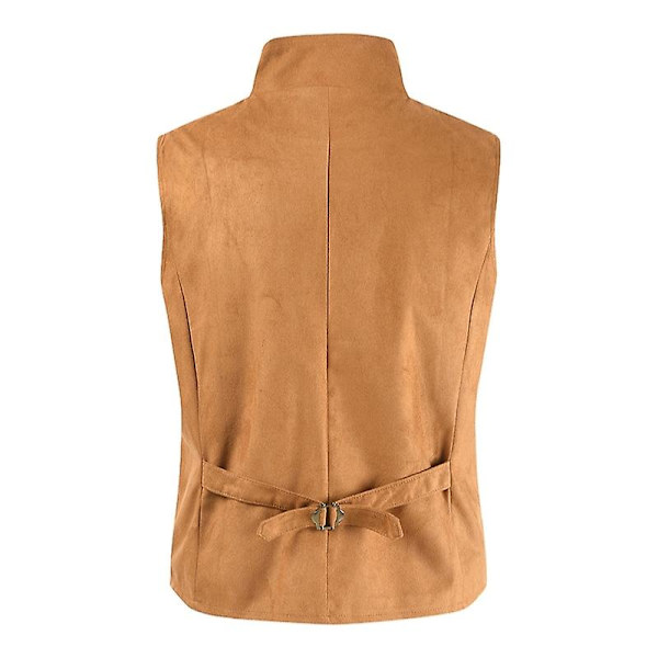 Dobbelspent vest for menn, formell forretningsvest Black M