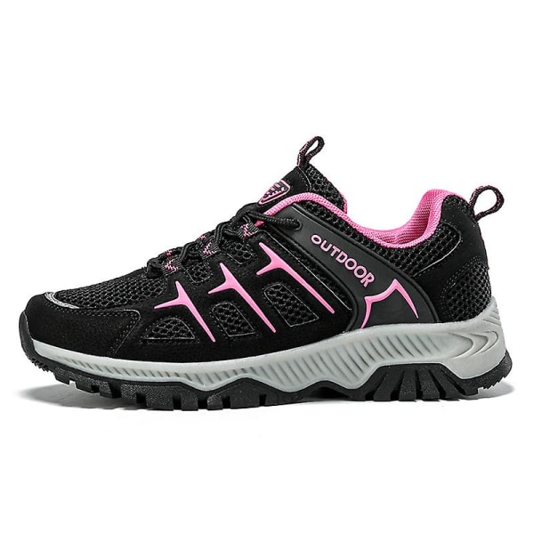 Damvandringsskor Lågskor Sneakers För Utomhusspårning Vandring Promenader 3Ds2101 BlackRed EU 41