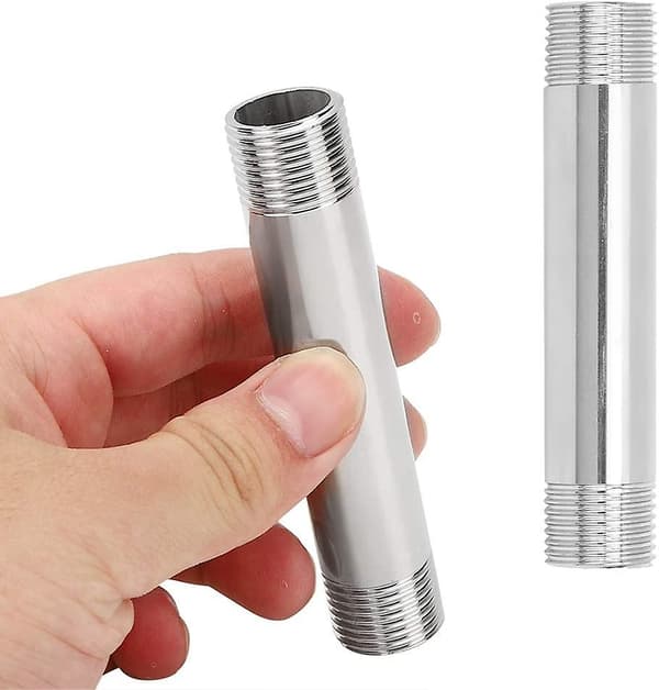 98mm han gevind rustfri stålrørsfittings (2 stk.) (størrelse: 3/4\"bsp)