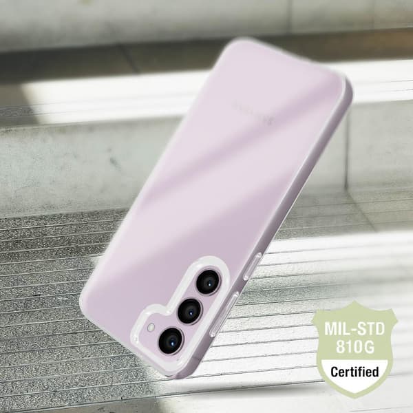 Cover til S23 Plus Transparent Hård Bagside og Blød Kontur Crystal Serie