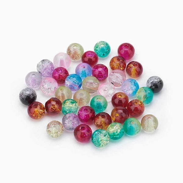 200 kpl Pyöreitä Kaksivärisiä Halkeilevia Lashelmiä Sekavärisiä 6mm Reikä: 1.3~1.6mm