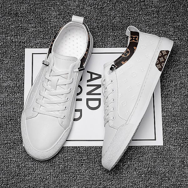 Herr Casual Skor Högkvalitativa Sneakers Frk8801 White EU 41