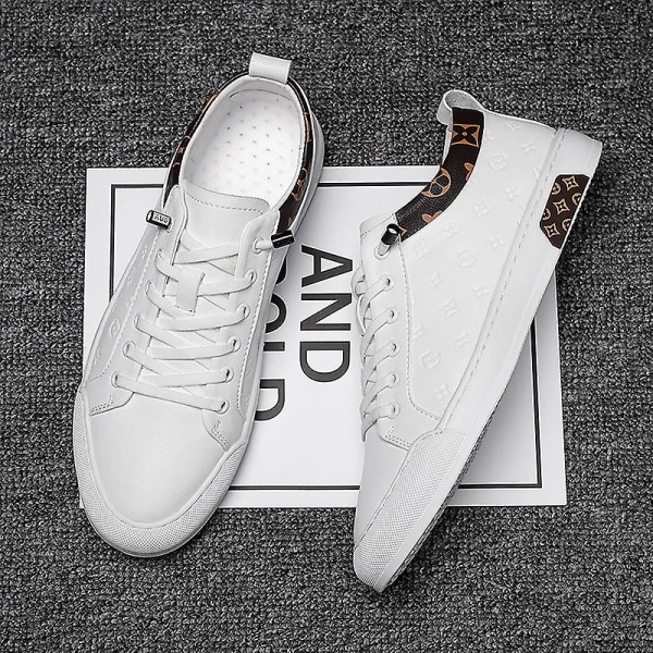 Herre fritidssko høykvalitets sneakers Frk8801 White EU 39
