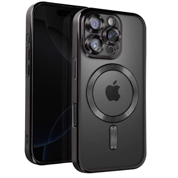 MagSafe-deksel for iPhone 16 Pro Silikon Contour Chrome, Svart