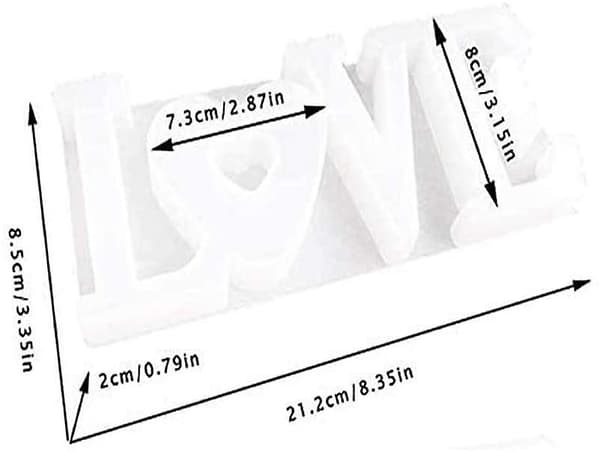 3D Silikonform Kandelaber Form Epoxy Resin Kärleksskylt Form