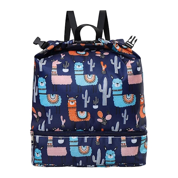 Uimareiden Kaksinkertainen Laukku Opiskelijoiden Söpö Piirretty Reppu Miehille Ja Naisille Kannettavalle Tietokoneelle Large Alpaca