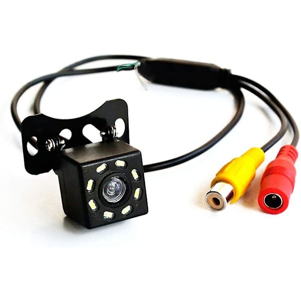HD CCD 8 LED Bakkamera 170 Natkamera Mini Backup Kamera 12V DC (Foran Eller Bag)