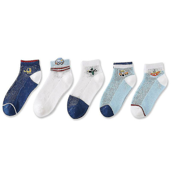 Bomull Baby Boy Girls Socks Tunn Sommar Andas Mesh Barnstrumpa A 4-6Y