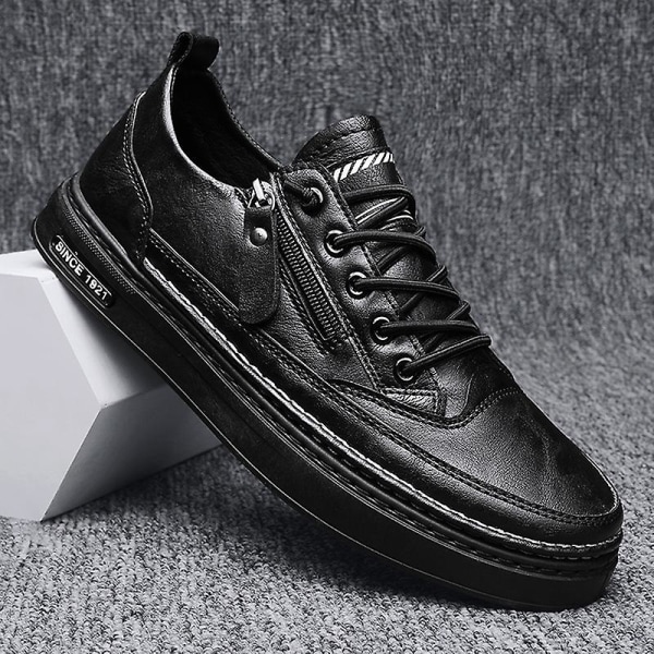 Miesten vapaa-ajan kengät nahkakengät lautakengät Frc928 Black EU 44