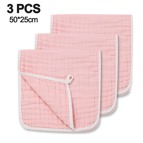 Stora Rapburpdukar - 100 % bomull Extra absorberande och mjuka handdukar - 3-pack blå Pink