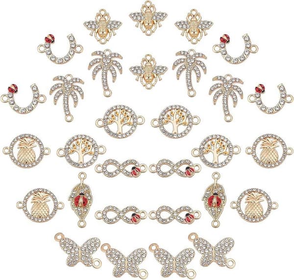 48 kpl Rhinestone-liitososat Linkit Korut