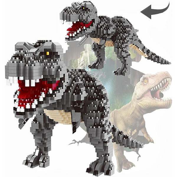 Tyrannosaurus Rex 1530 Dele Mikro Dinosaur Byggeklodser Sæt, DIY Mini Klods Legetøjssæt