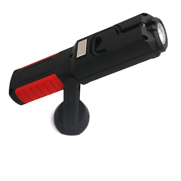 3W Handsfree Ladattava LED-taskulamppu, 2-in-1 COB LED-työvalaisin retkeilyyn/vaellukseen/autoon/autotalliin/verstaaseen, kaksi valaistustilaa, punainen