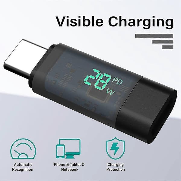USB C til USB C Adapter PD Hurtiglading USB C Hann til Type C Hunn-kontakt