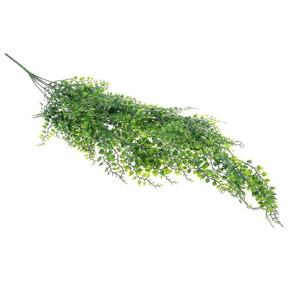 Konstgjorda hängande växter, konstgjorda gröna växter i plast för inomhus/utomhus/balkong/vägg/kruka/trädgård/dekoration, 3-pack