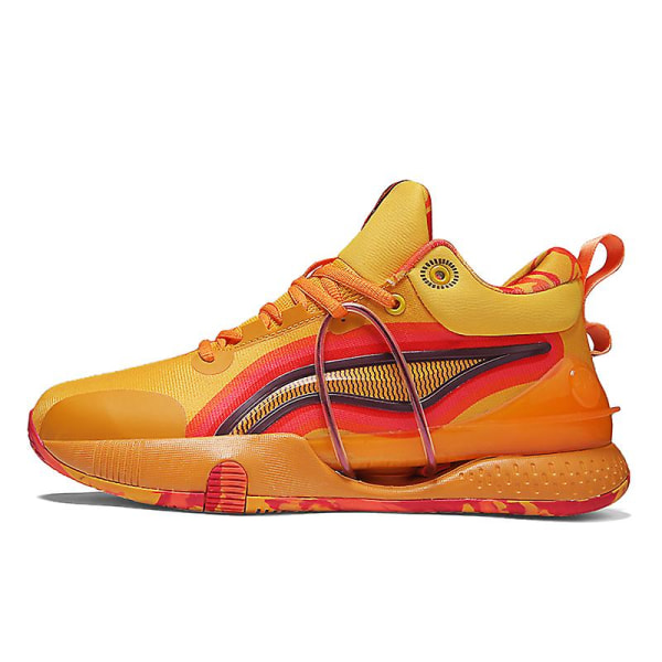 Basketbollskor för män, höga, andningsbara, halkfria, moderiktiga sneakers 3F8899 Orange EU 40